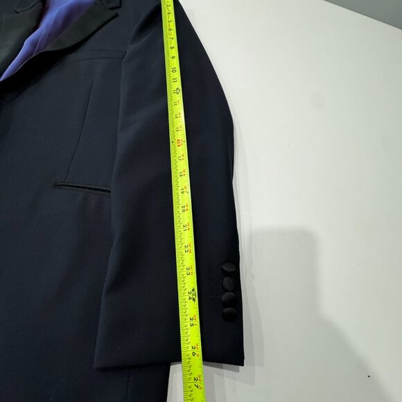 Italian Bartorelli Napoli Black satin Lapels Wool Formal Tuxedo Jacket,  Size 58 - Picture 12 of 17